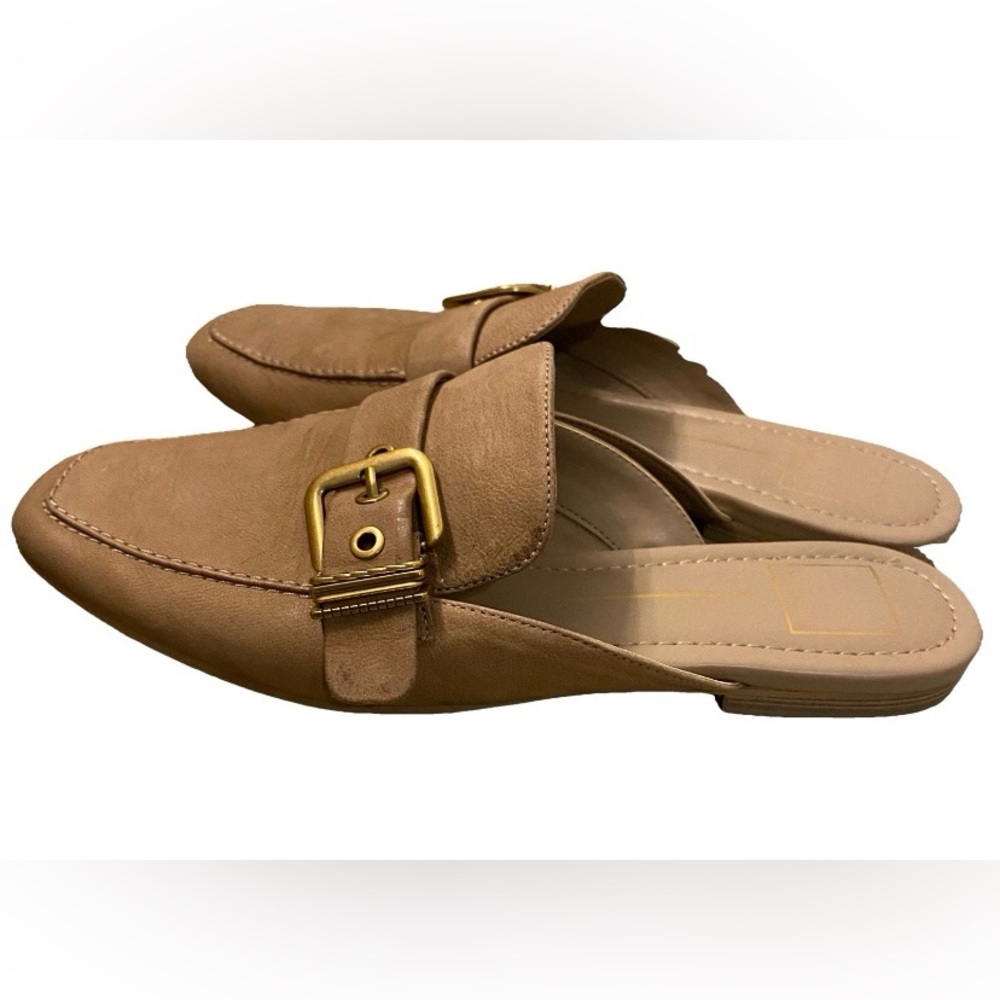 Dolce Vita Santel Taupe Leather Flats Size 8.5 - Picture 2 of 6